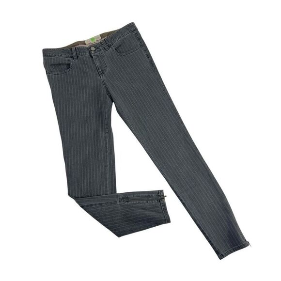 Stella McCartney Lightly Pinstriped Grey Skinny Jeans Iconic Size 30 Mid-Rise - Picture 1 of 12